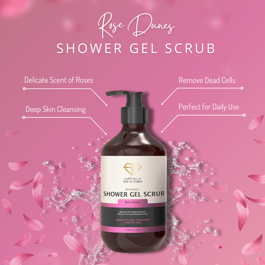 AROMATIC SHOWER GEL SCRUB ROSE DUNES 500ML