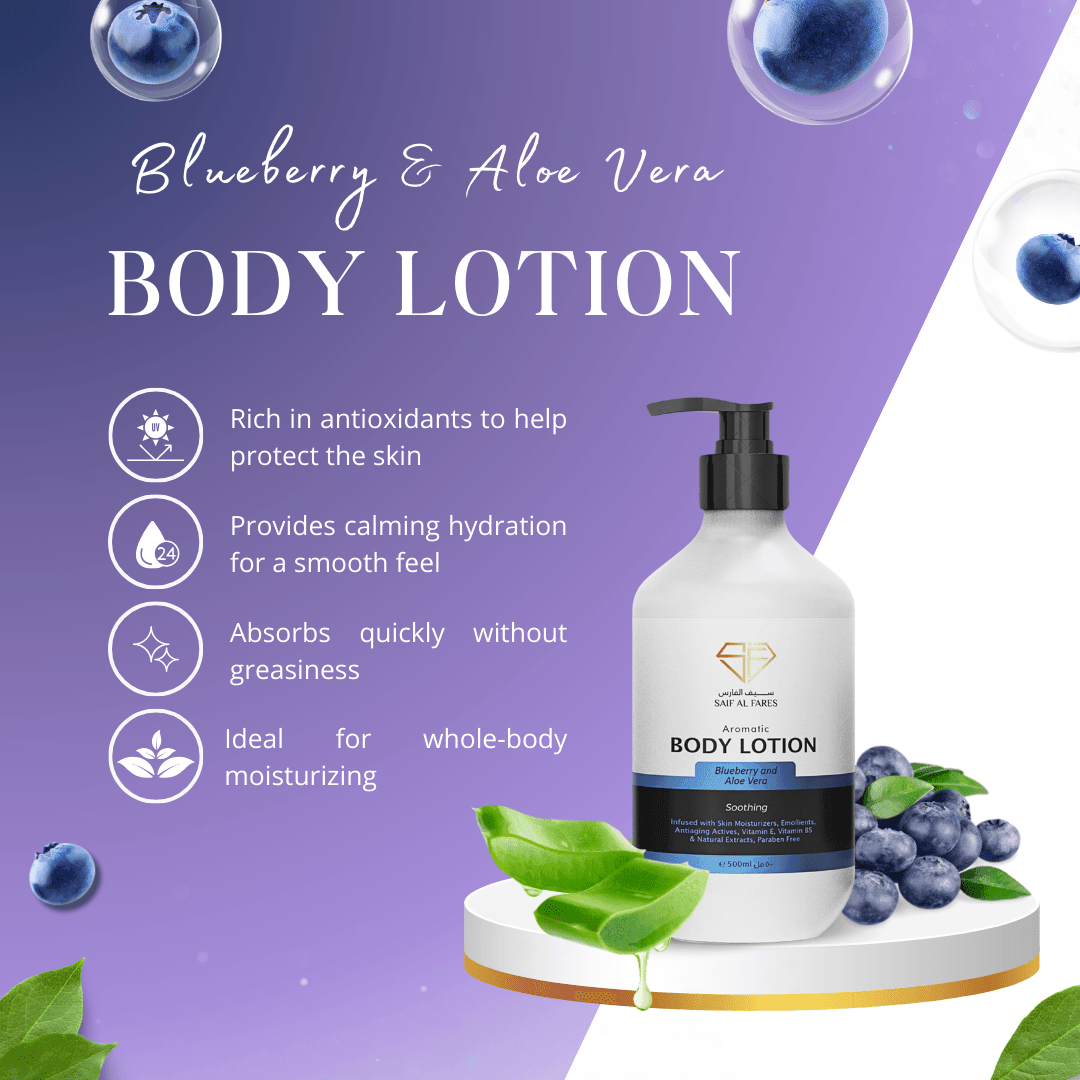 AROMATIC BODY LOTION BLUEBERRY AND ALOE VERA 500ML Saif-Al-Fares