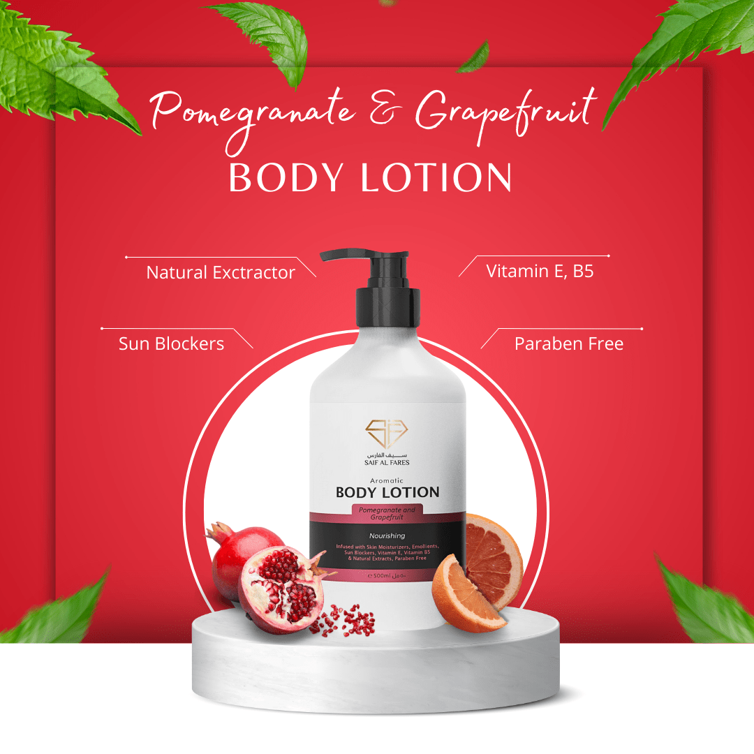 AROMATIC BODY LOTION POMEGRANTE AND GRAPEFUIIT 500ML Saif-Al-Fares