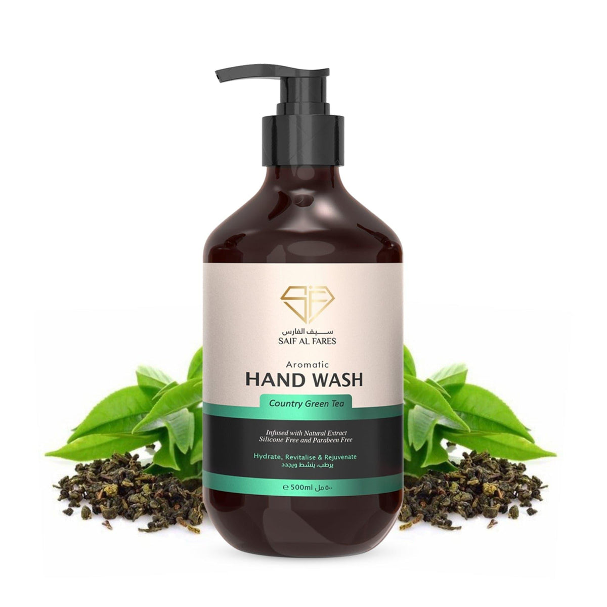 AROMATIC HAND WASH COUNTRY GREEN TEA 500ML Saif-Al-Fares