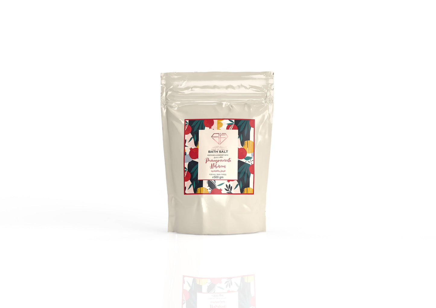 BATH SALT 100% NATURAL DEAD SEA SALT Saif-Al-Fares Pomegranate Hibiscus