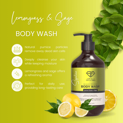 PUMICE BODY WASH LEMON GRASS + SAGE 500ML Saif-Al-Fares