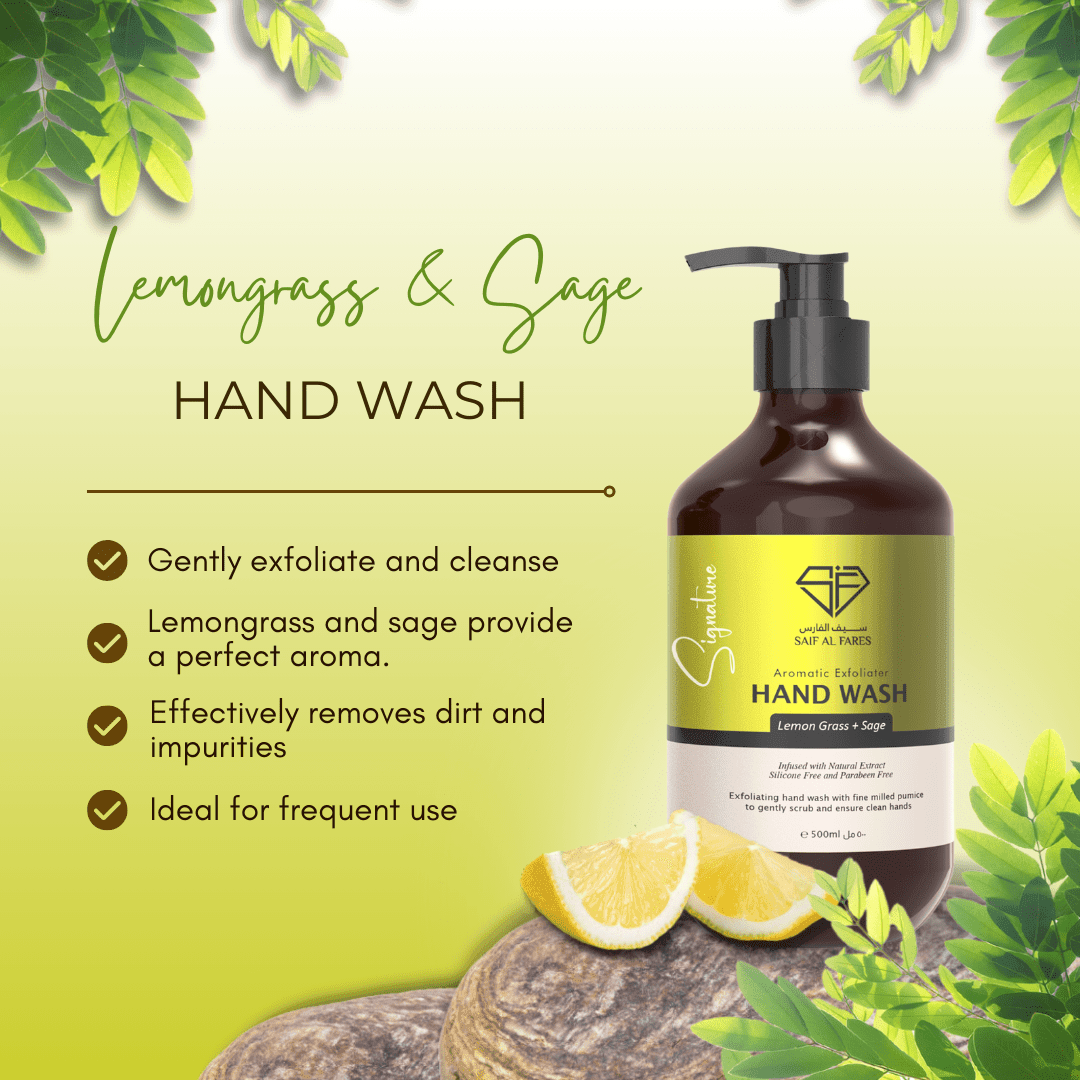 PUMICE HAND WASH LEMON GRASS + SAGE 500ML Saif-Al-Fares