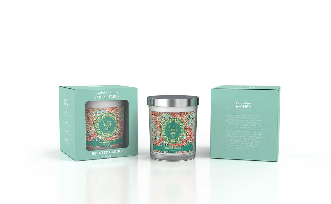 SCENTED CANDLE MAHEK 220ML Saif-Al-Fares